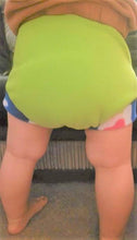 Load image into Gallery viewer, Nature Babies Fleece Multiwrap with fleece cuffs lime green