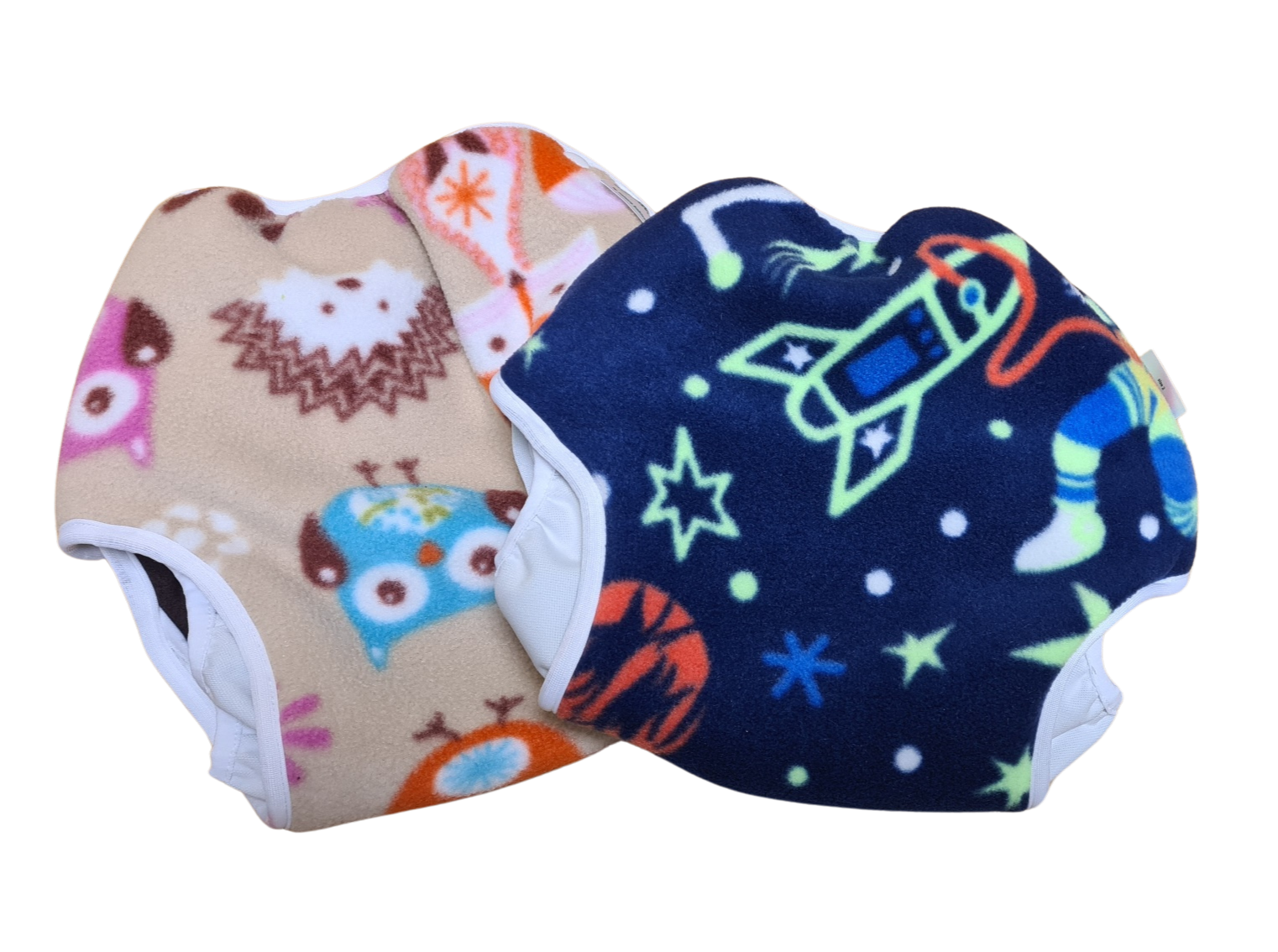 Fleece Night Time Wrap made by Nature Babies here it is in Anima print and also a space print